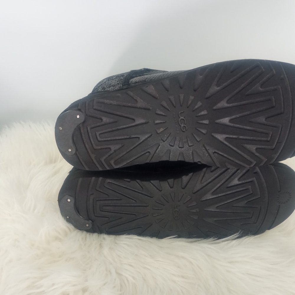 UGG Black and Silver Sequin Women's Boots - Picture 7 of 7